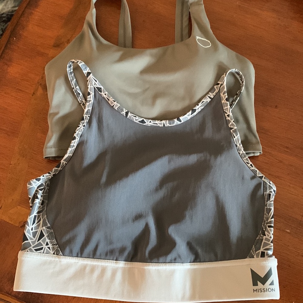 M mission Bundle off  2 Gray Sports Bra  size M
